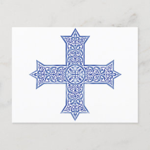 Coptic cross holiday postcard