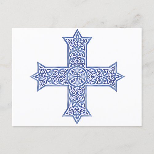 Coptic cross holiday postcard