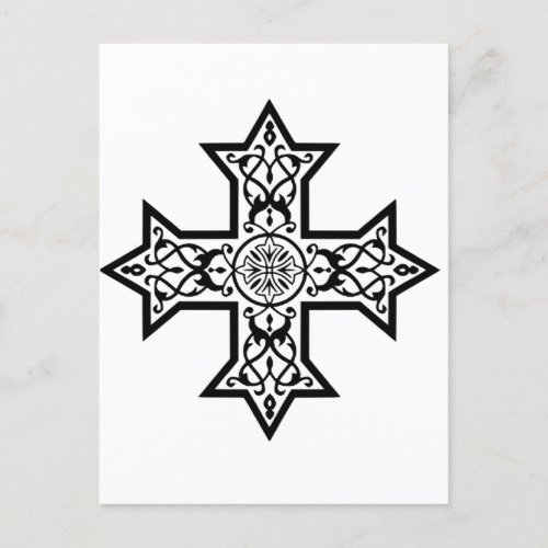 Coptic Cross Holiday Postcard