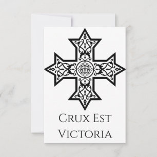 Coptic Cross Holy Card Pater Noster Prayer Back