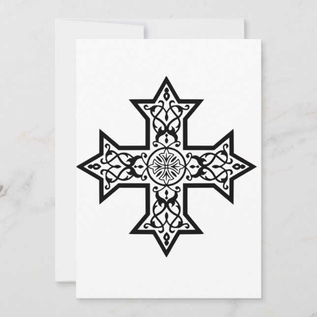 Coptic Cross Invitation (Front)