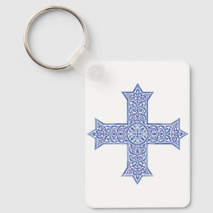 Coptic cross keychain