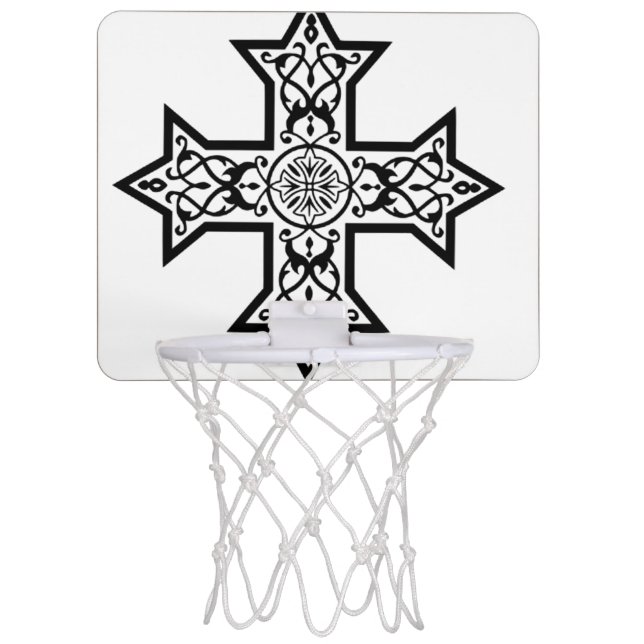 Coptic Cross Mini Basketball Hoop (Front)