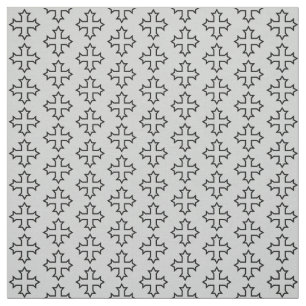 Coptic Cross Outline Pattern Fabric