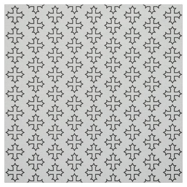 Coptic Cross Outline Pattern Fabric (Swatch)