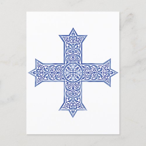 Coptic cross postcard