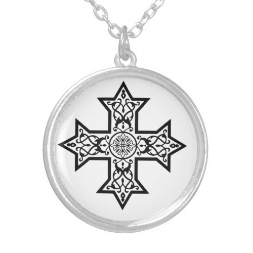 Coptic Cross Silver Plated Necklace