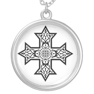 Coptic Cross Silver Plated Necklace
