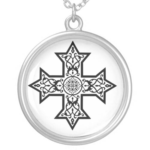 Coptic Cross Silver Plated Necklace