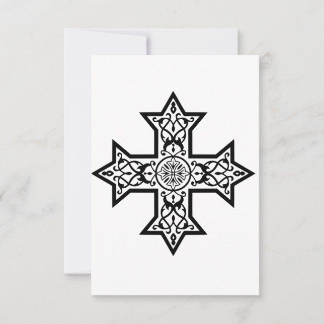 Coptic Cross Thank You Card (Front)