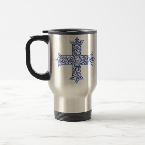Coptic cross  travel mug