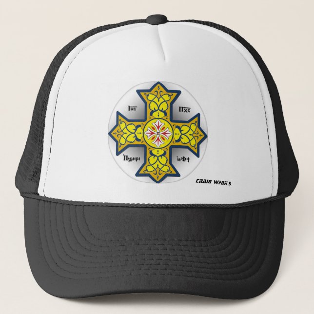 COPTIC CROSS TRUCKER HAT (Front)