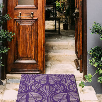Coptic embroidery pattern  - Purple leaves