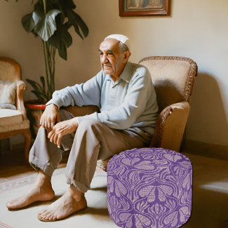 Coptic embroidery pattern  - Purple  leaves   