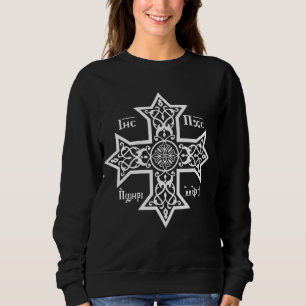 Coptic Orthodox Cross with Jesus Christ the Son of Sweatshirt