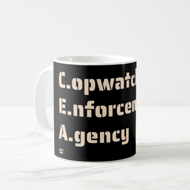 "COPWATCH ENFORCEMENT AGENCY" funny police         Coffee Mug (Front Left)