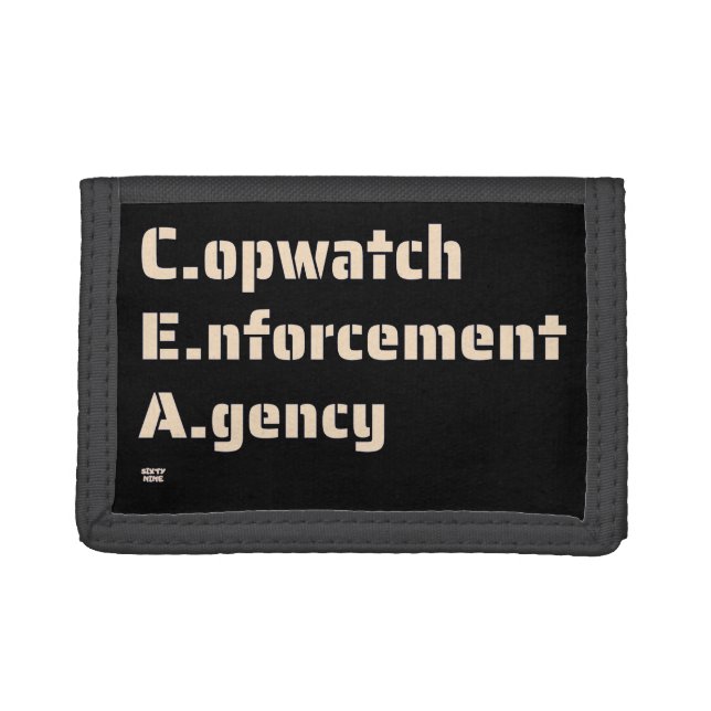 "COPWATCH ENFORCEMENT AGENCY" funny police        Trifold Wallet (Front)