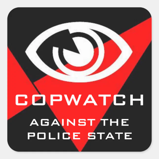copwatch square sticker | Zazzle