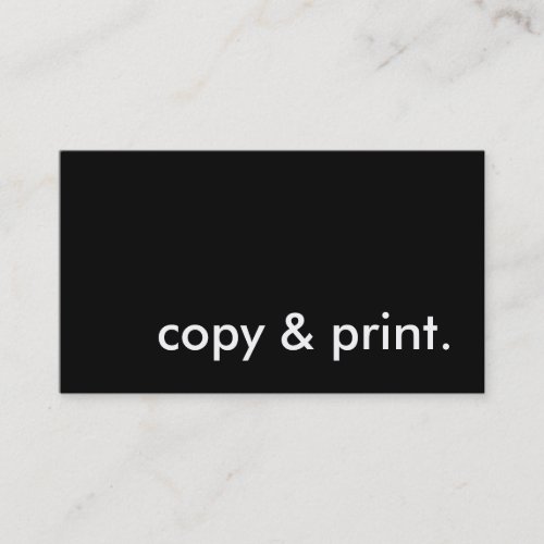 copy and print business card