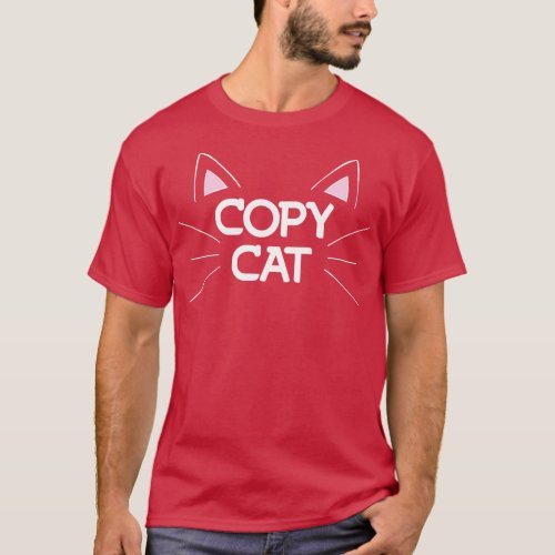 Copy Cat Lazy DIY Halloween Costume Funny Spoof    T_Shirt