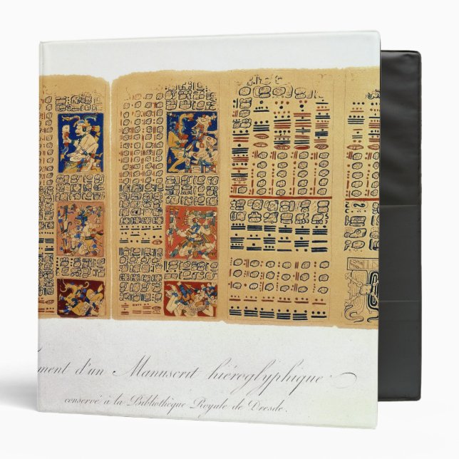Copy of a fragment of the Dresden Codex 3 Ring Binder (Front/Inside)