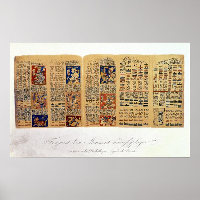 Copy of a fragment of the Dresden Codex Poster (Front)