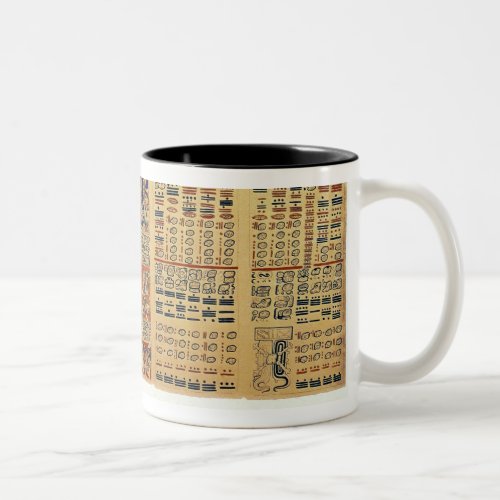 Copy of a fragment of the Dresden Codex Two_Tone Coffee Mug