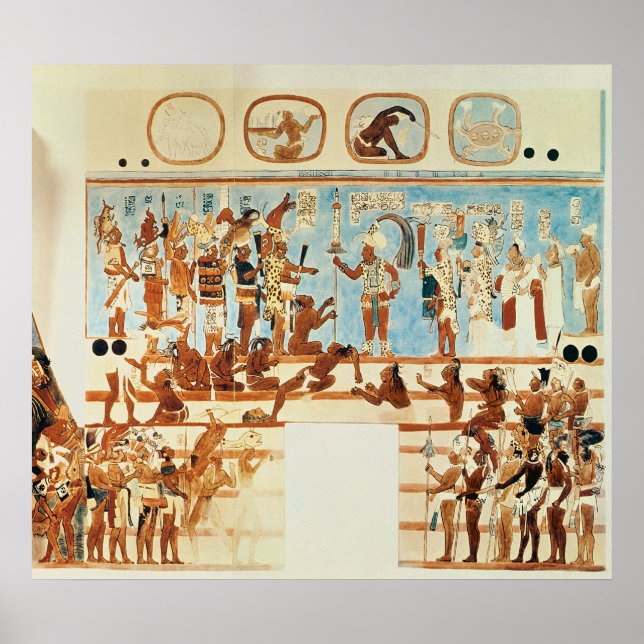 Copy of a wall painting from Bonampak Poster (Front)