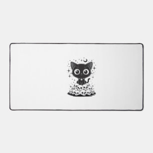 Copy of Cat Skulls Creepy Cute Kitty Goth Black Al Desk Mat