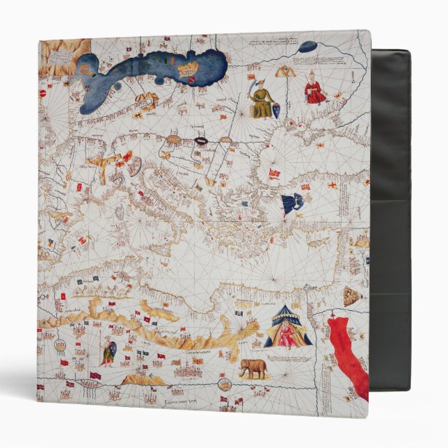 Copy of Catalan Map of Europe, North Africa Binder (Front/Inside)