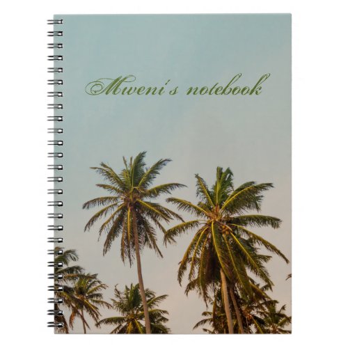Copy of Glamour  and summer _Tropical Palm Tree Notebook