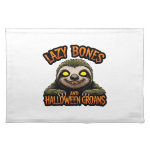 Copy of Lazy Bones and Halloween Groans - Creepy S Cloth Placemat