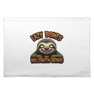 Copy of Lazy Bones and Halloween Groans - Creepy S Cloth Placemat
