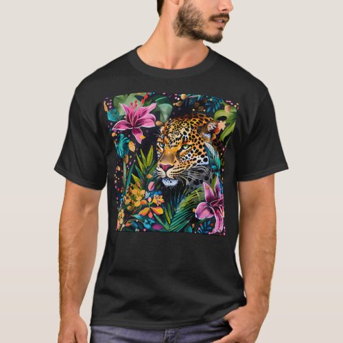 Copy Of Leopard In The Floral T_Shirt