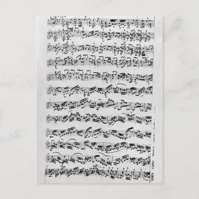 Copy of 'Partita in D Minor for Violin' Postcard (Front)