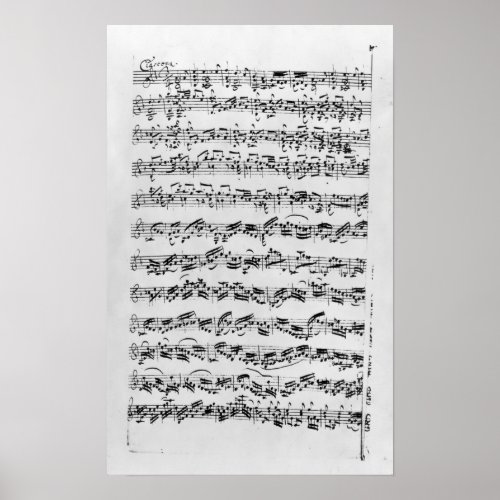 Copy of Partita in D Minor for Violin Poster