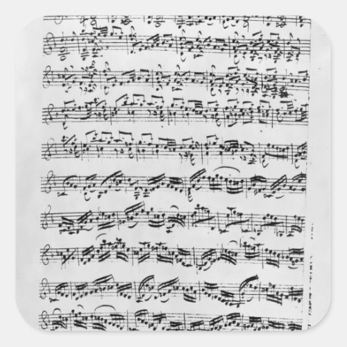 Copy of Partita in D Minor for Violin Square Sticker