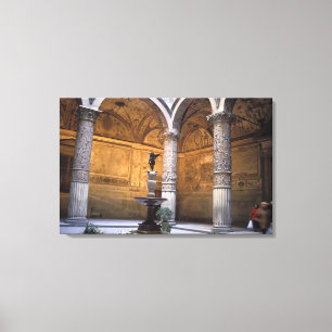 Copy of Putto with Dolphin by Andrea del Canvas Print