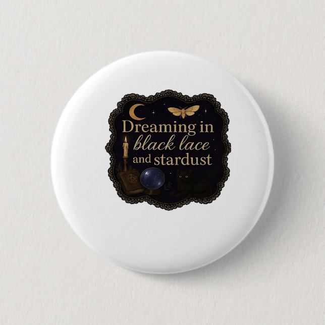 Copy Of Whimsigoth Fantasy Mystical Forests, Moons Button (Front)