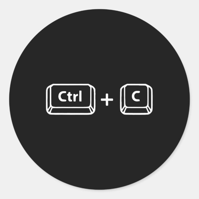Copy Paste Ctrl C Ctrl V Dad Son Happy Father&# s Classic Round Sticker (Front)