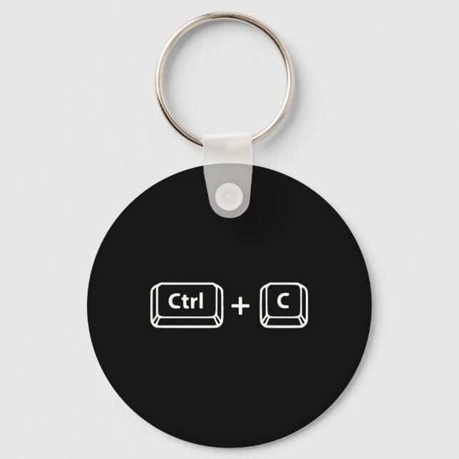 Copy Paste Ctrl C Ctrl V Dad Son Happy Father&# s Keychain (Front)