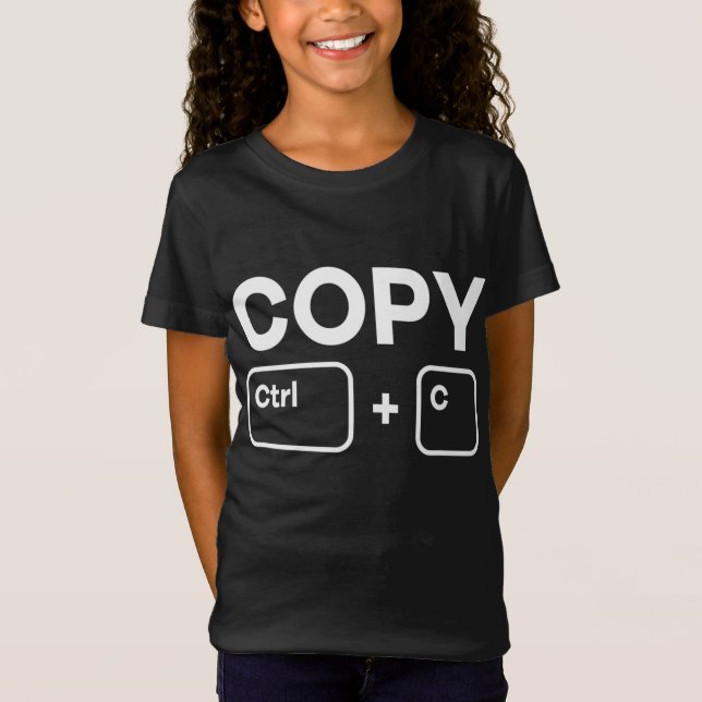 Copy Paste Ctrl-C Ctrl-V Daddy Mommy Children Matc T-Shirt (Front)