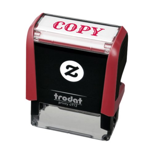 COPY Red Ink Fancy Text Business Self_inking Stamp