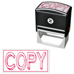 COPY Red Office Work Business Paper Self-inking Stamp