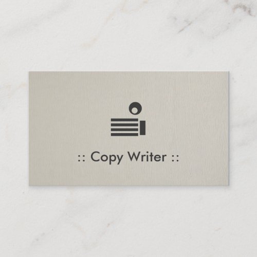 Copy Writer Simple Elegant Professional Business Card