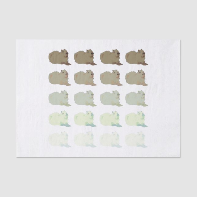 Copybara Capybara Tissue Paper (Front)