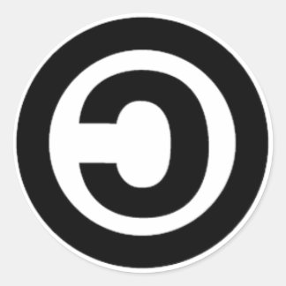 COPYLEFT CLASSIC ROUND STICKER