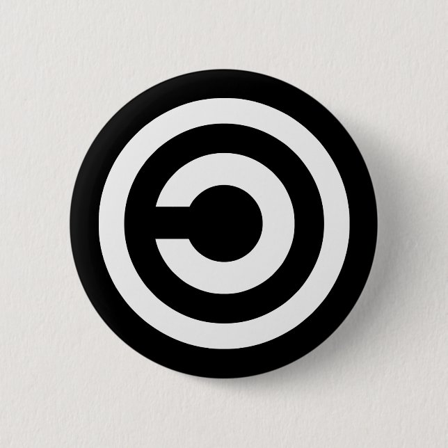 Copyleft - information wants to be free button (Front)