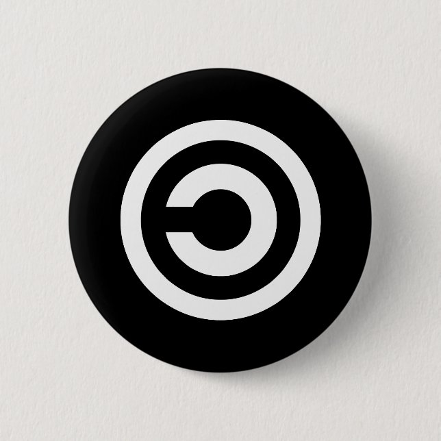 Copyleft - information wants to be free button (Front)