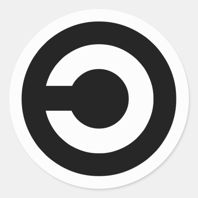 Copyleft - information wants to be free classic round sticker (Front)